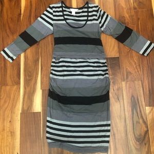 Ripe XS 3/4 Sleeve, Midi Nursing Dress